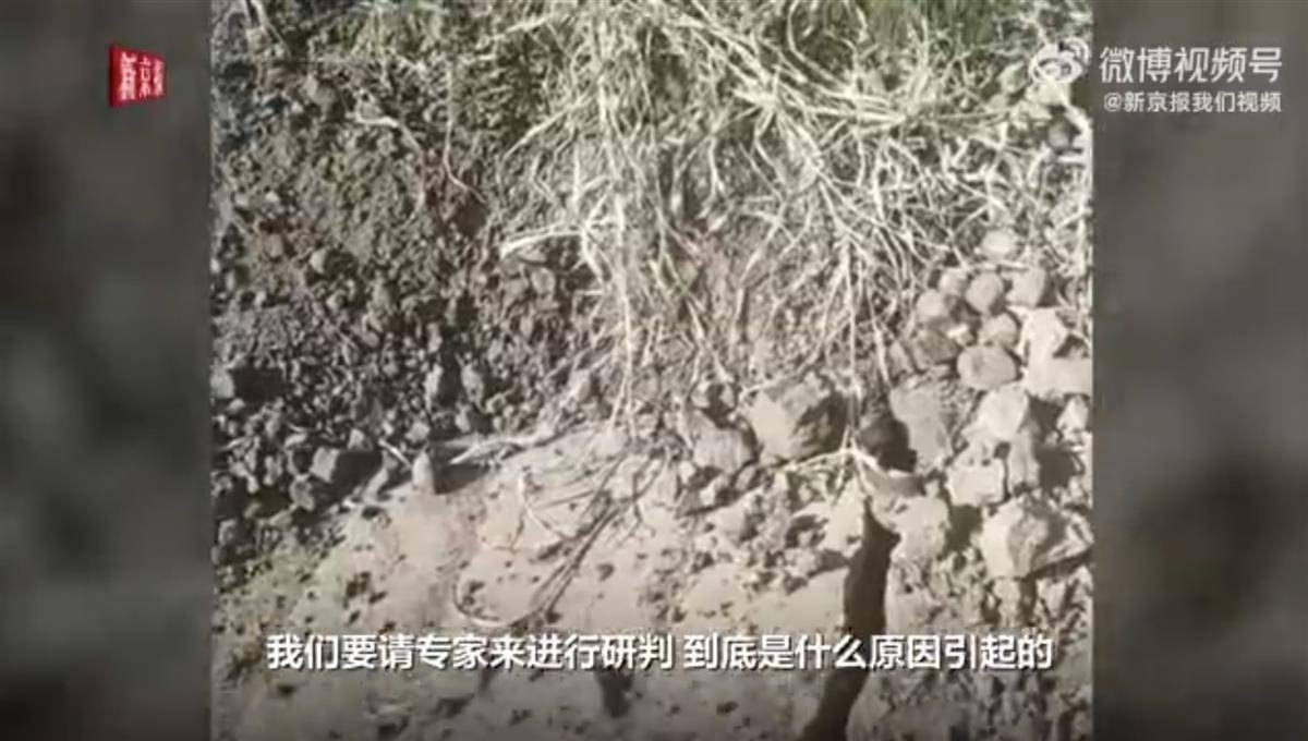 云南一村庄地面莫名开裂,百余村民深夜紧急转移,当地实行交通管制
