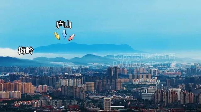 网友拍到南昌梅岭与百公里外的庐山同框？专业人员：可以的