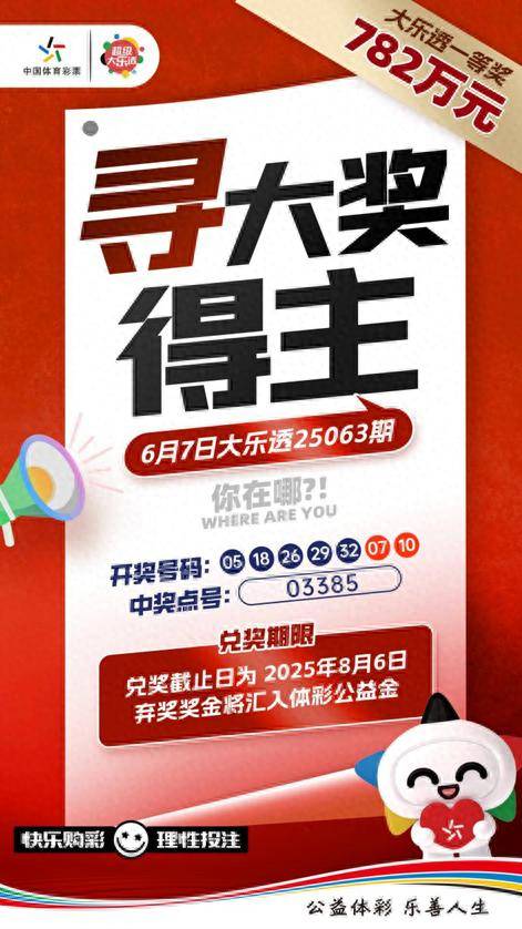 782万元大奖无人认领，紧急寻人！