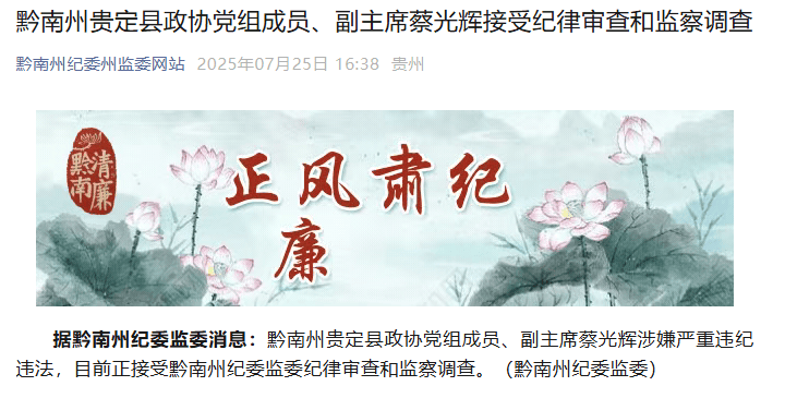 一个正厅一个副处，两名“蔡光辉”落马竟是亲兄弟，父亲称长子曾改名|红星调查